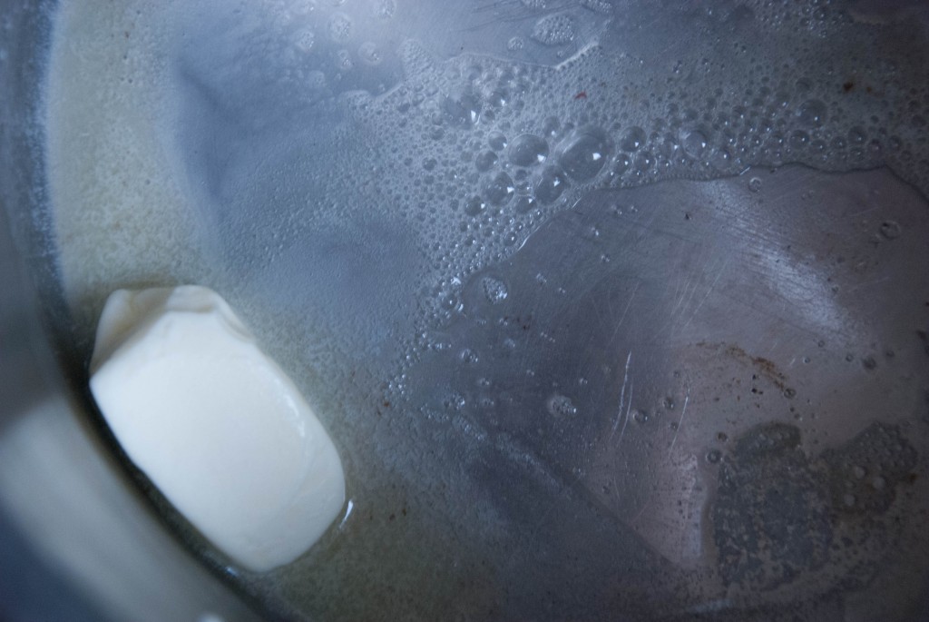 Melting butter for bechamel