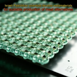 Read more about the article Israeli  Palestinian scientists develop metamaterials for scalable production of meat alternatives