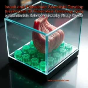 Read more about the article Israeli and Palestinian Scientists Develop Breakthrough 3D  Printed Meat Technology Using Metamaterials  Hebrew University Study Shows