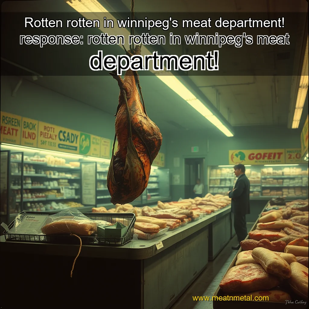You are currently viewing Rotten rotten in winnipeg’s meat department!


 response: rotten rotten in winnipeg’s meat department!