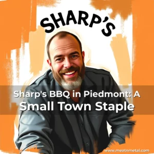 Artistic representation for Sharp's BBQ in Piedmont: A Small Town Staple