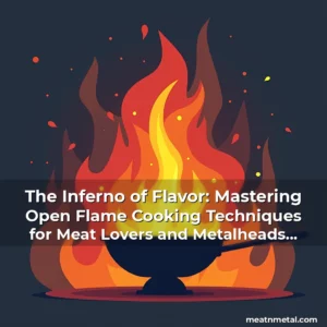 Artistic representation for The Inferno of Flavor: Mastering Open Flame Cooking Techniques for Meat Lovers and Metalheads Alike